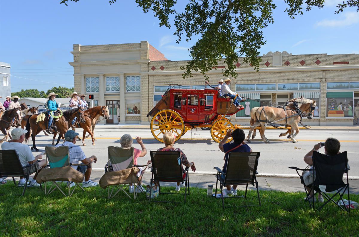 Okeechobee Festival with horse carriage